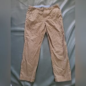 Polo Ralph Lauren Mens Work Pants Khaki brown stretch straight fit 35x30